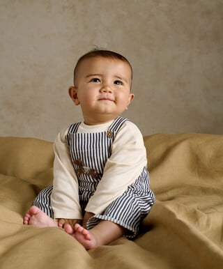 Mamas & Papas 2pc Dungaree & T-Shirt Set