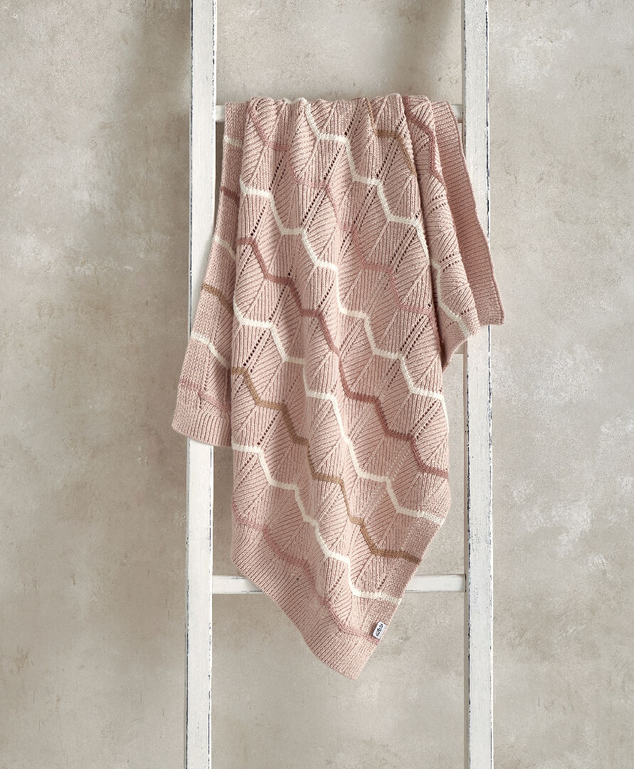 Knitted Blanket - Pink Wave image number 2