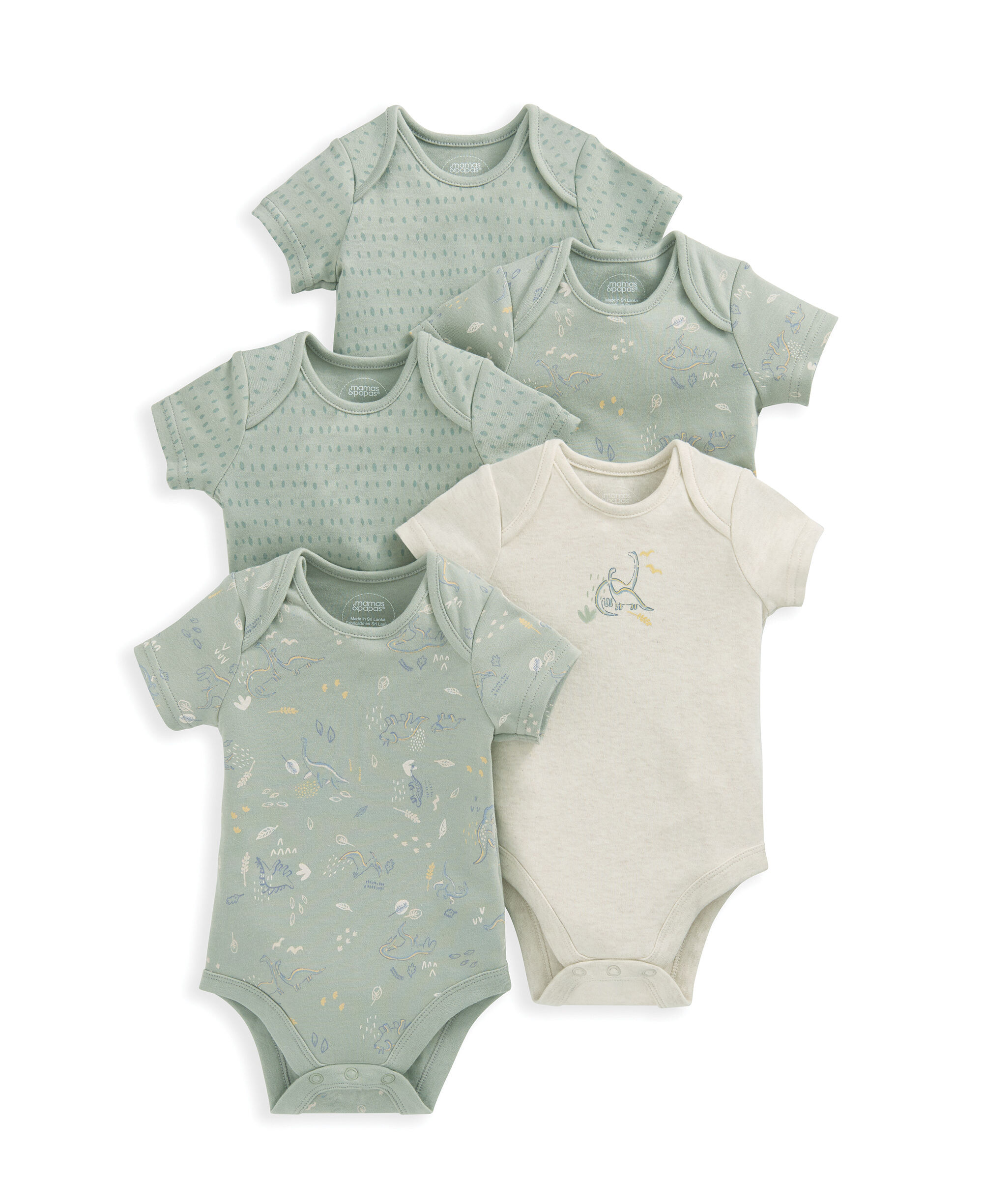 Dino Bodysuits (Set of 5) image number 2