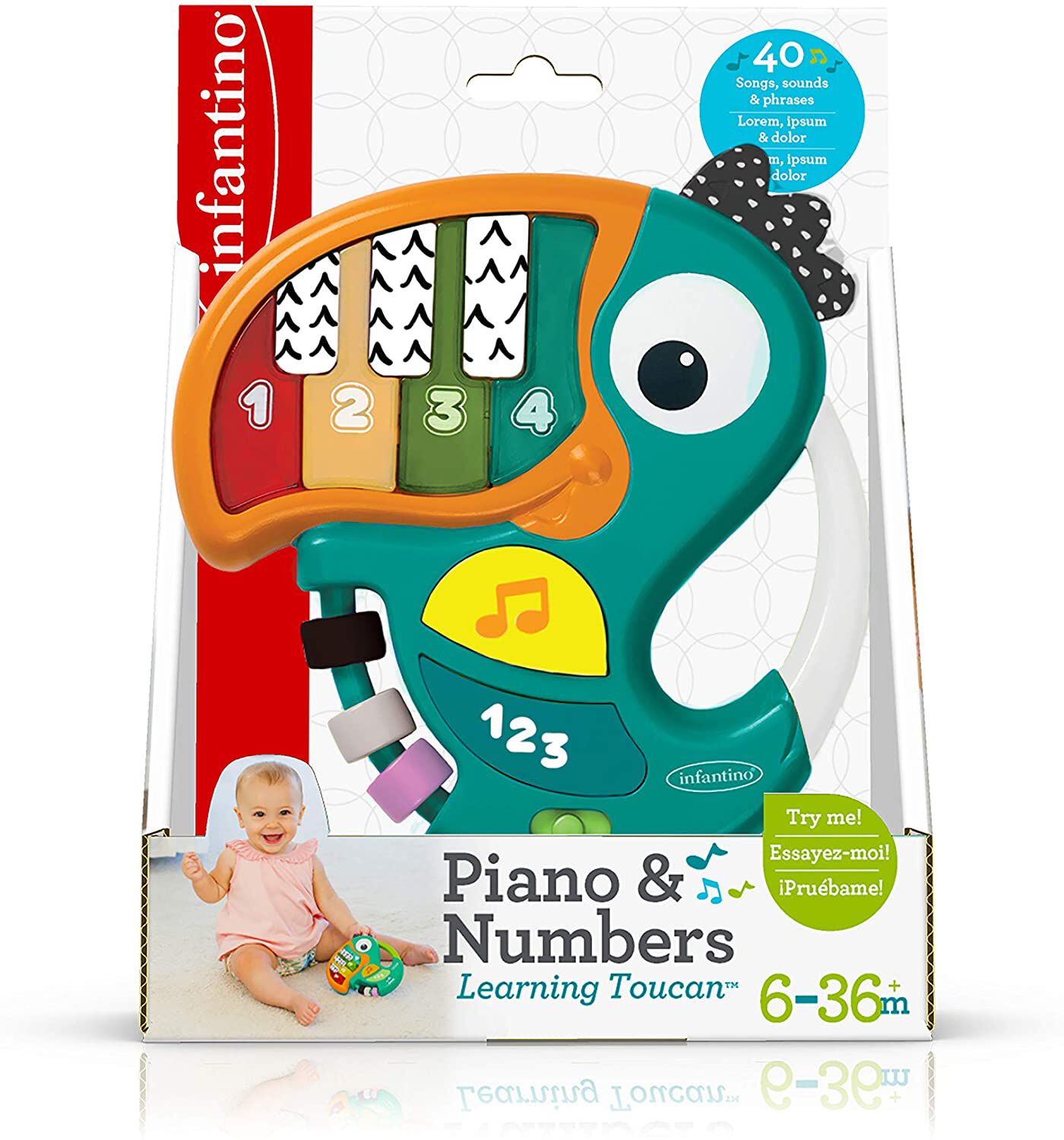 INFANTINO PIANO & NUMBERS LEARNING TOUCAN