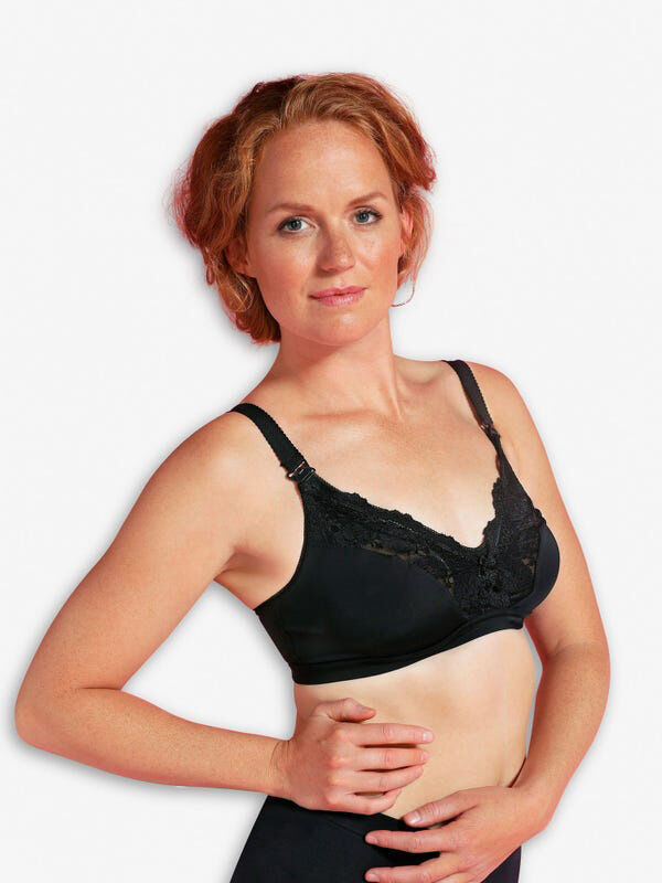 Cariwell Lace Maternity & Nursing Bra-lV Black image number 3