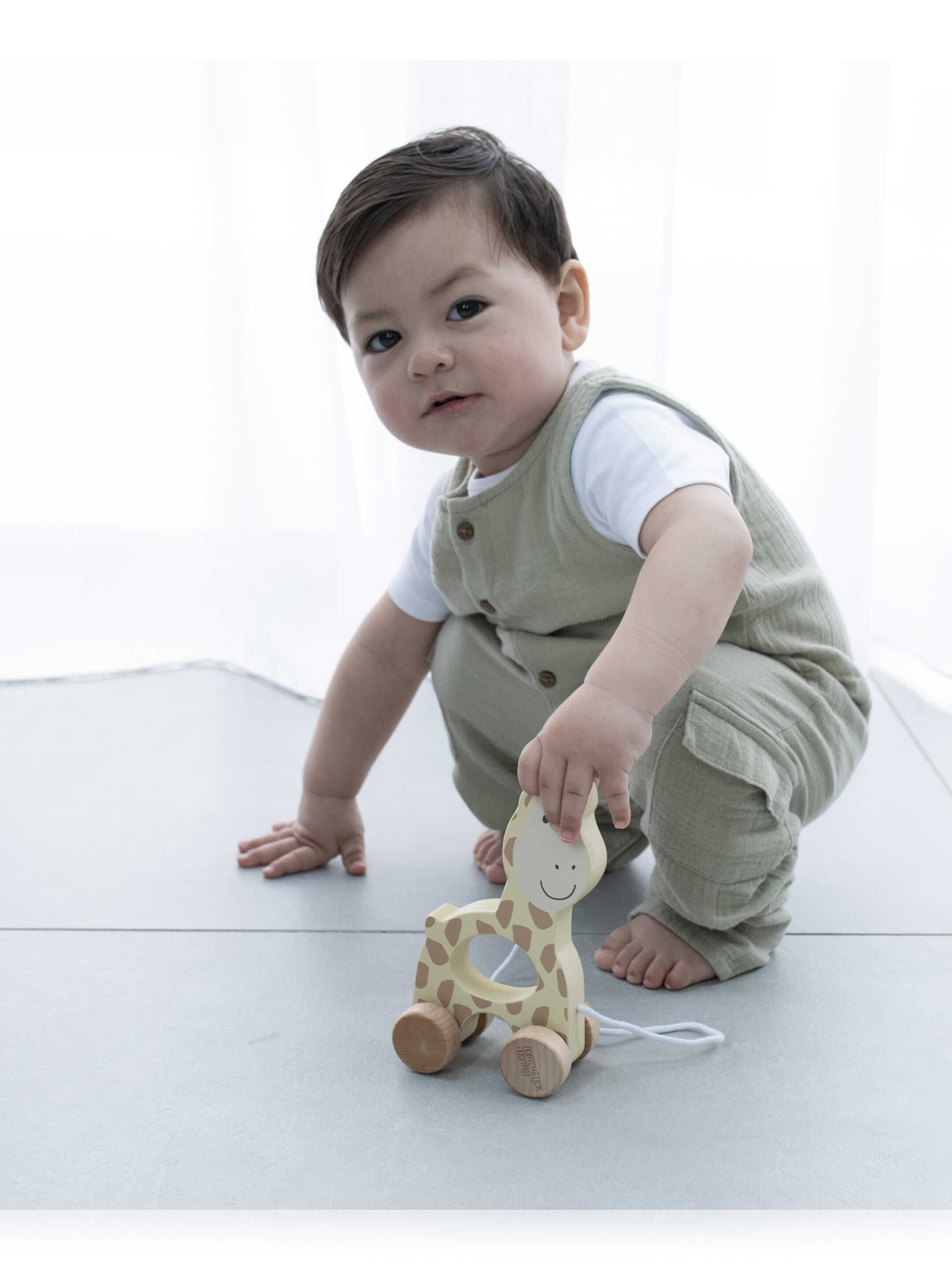 Matchstick Monkey Playtime Pull Along Animal - Gigi Giraffe image number 1