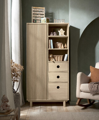 Oska Wardrobe - Natural/Oak