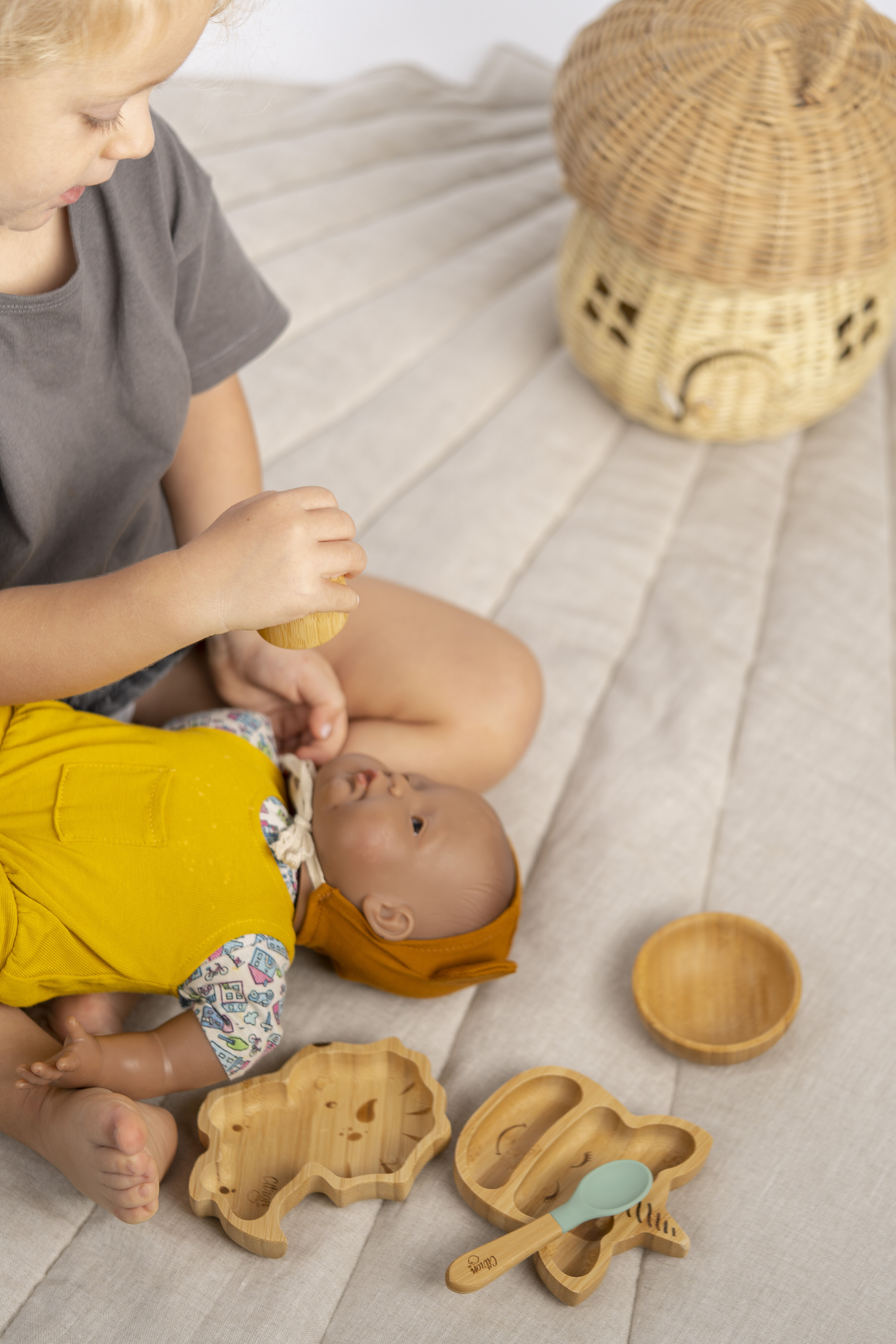 Citron Organic Bamboo Toys Set of 5 image number 6