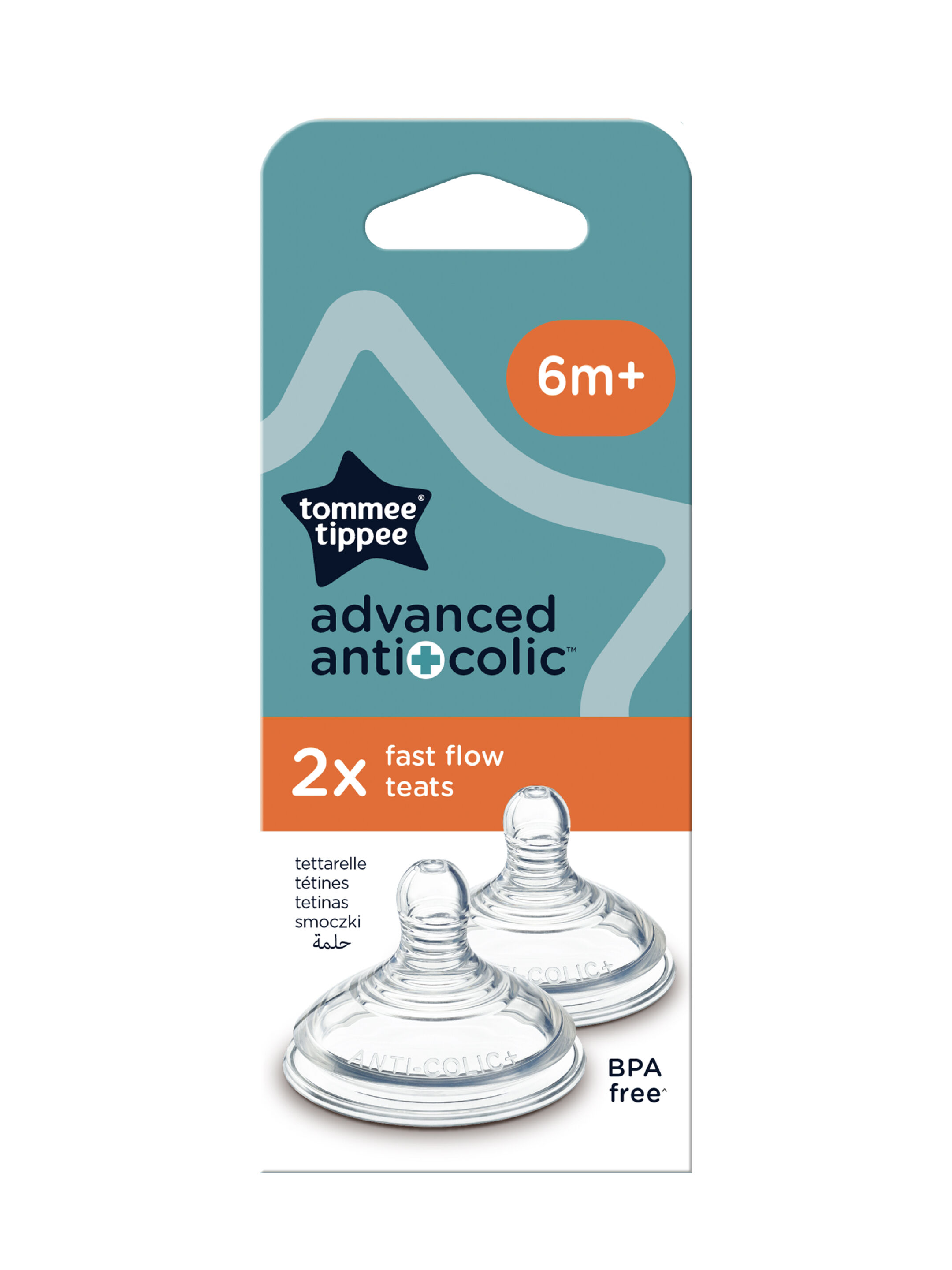 Tommee Tippee Advance Anti-Colic Fast Flow Teat (Pack of 2)