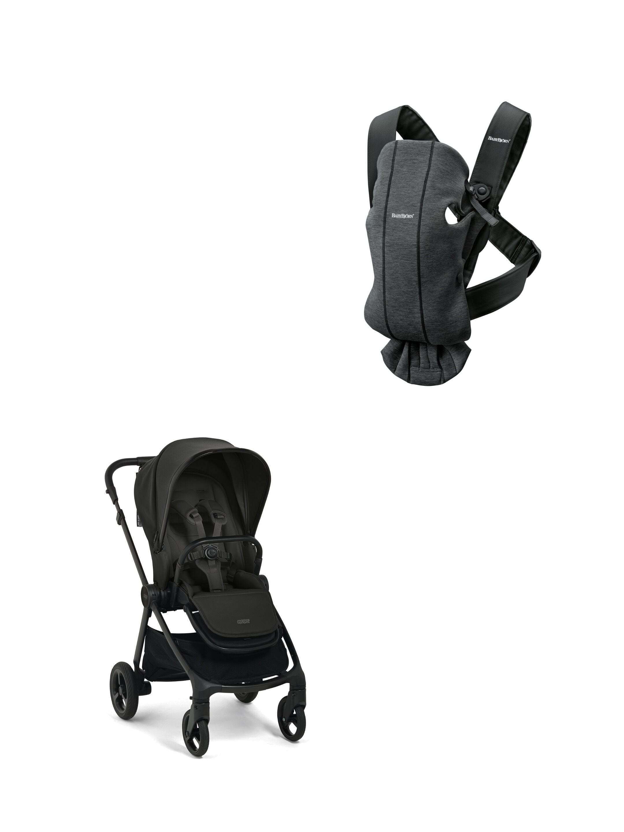 Vardo Noir Stroller with Babybjorn Carrier Mini 2 Piece Bundle image number 1