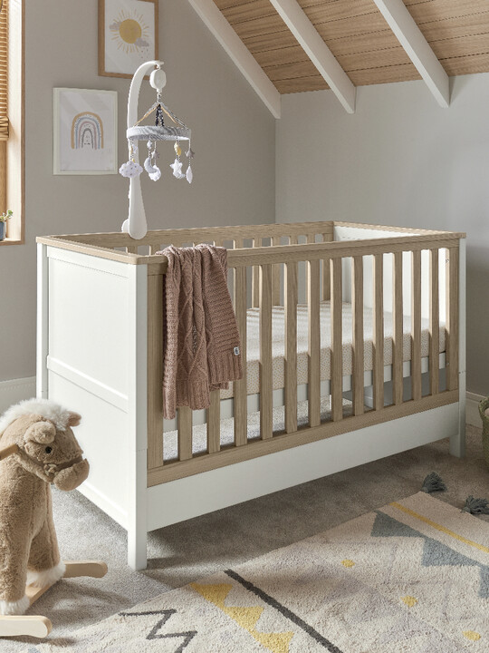 Harwell Cot Bed White/Oak image number 2