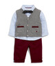 Knitted Waistcoat, Shirt, Tie & Chinos Set image number 1
