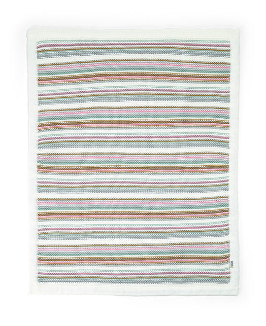 Pastel Stripe Knitted Blanket (70 x 90cm) image number 2
