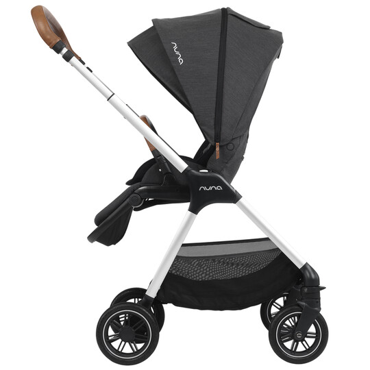 Nuna TRIV Baby Stroller with Rain Cover and Adapter - Caviar image number 2