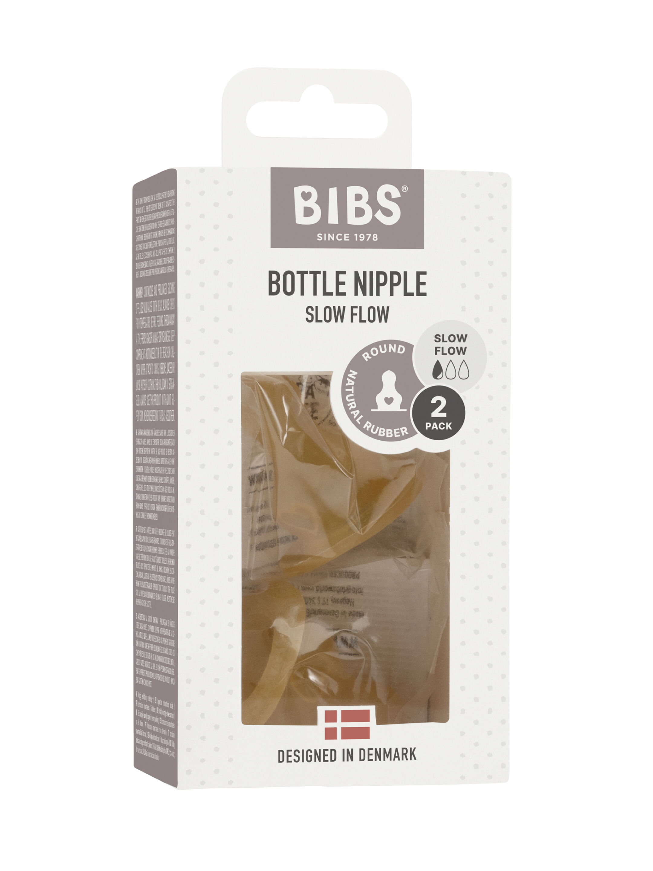 Bibs Baby Bottle Nipple - Slow Flow (Pack of 2) image number 1
