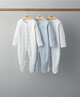 3 Pack Whales Sleepsuits image number 1