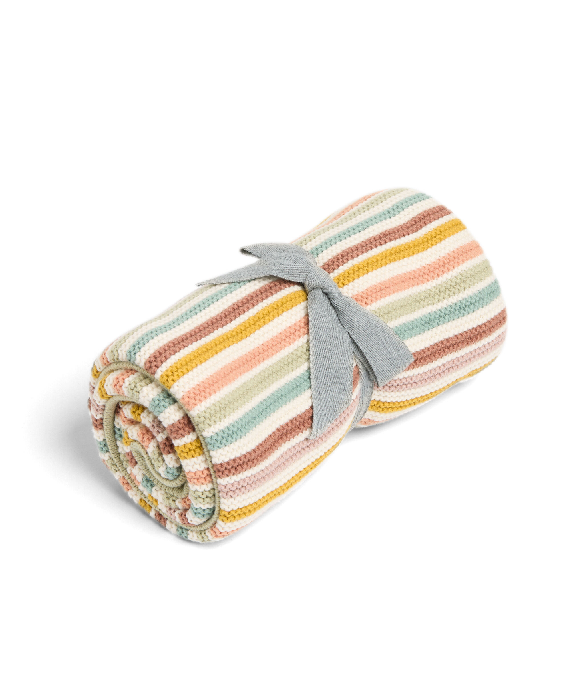 Knitted Blanket - Orchard Mlti Stripe image number 3