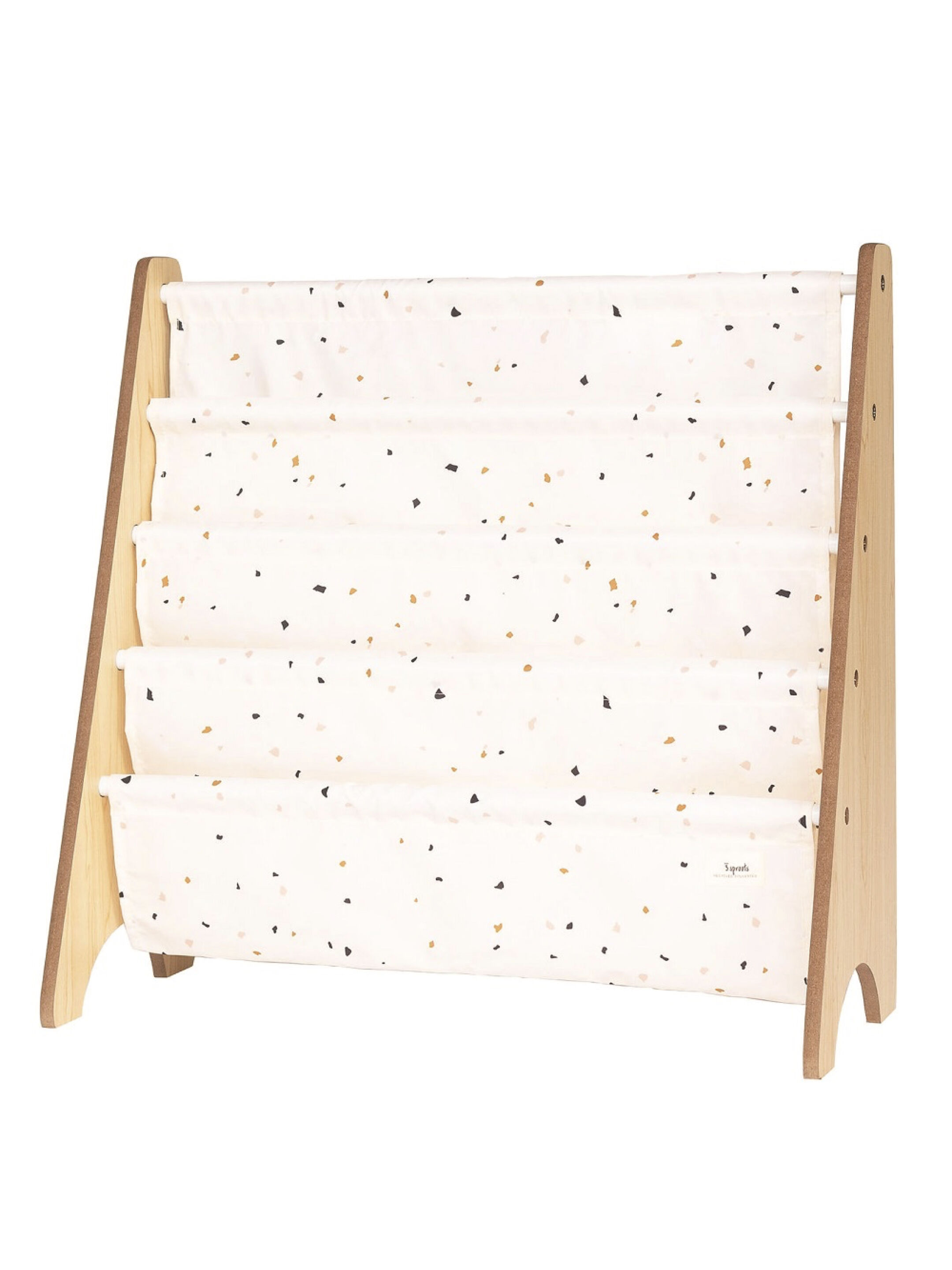 3 Sprouts Recycled Book Rack - Terrazzo Cream