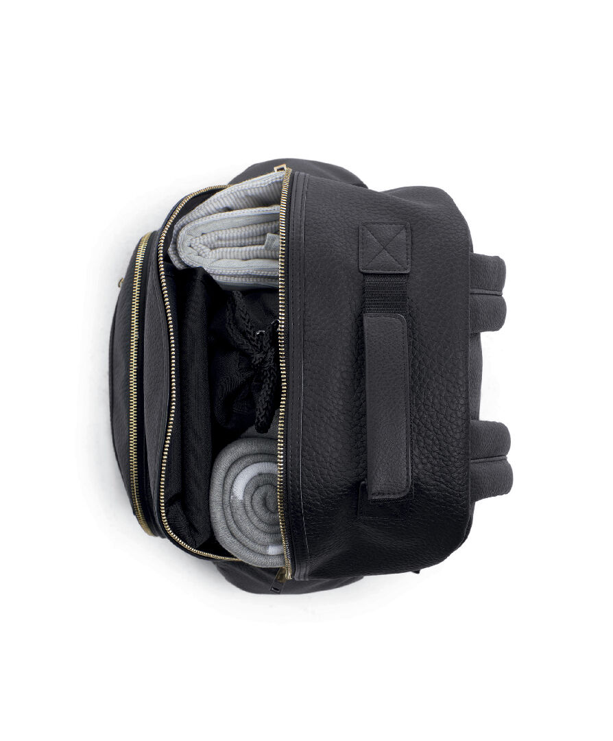 Strada Tumbled Backpack - Black And Gold image number 2