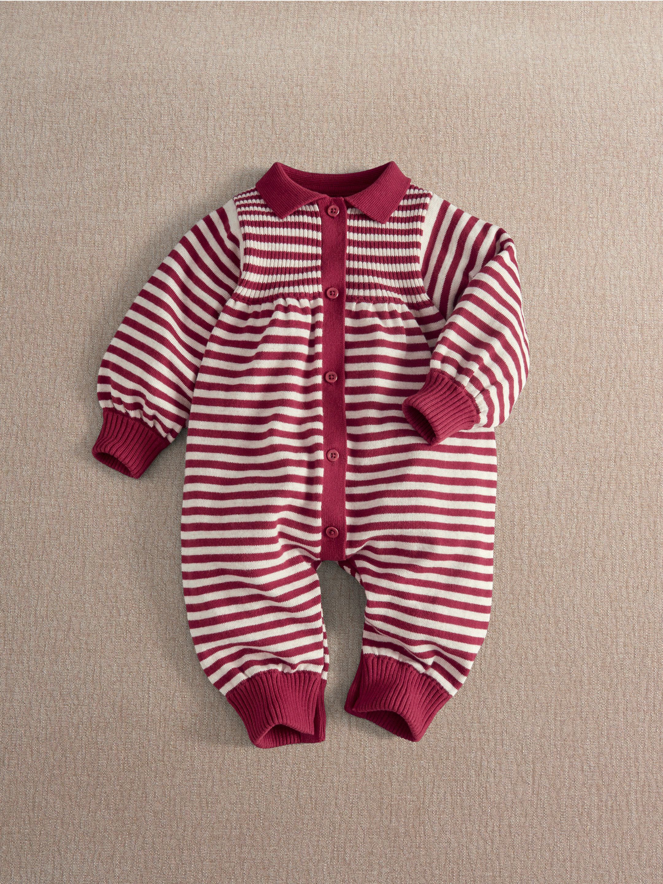 Mamas & Papas Striped Knit Romper