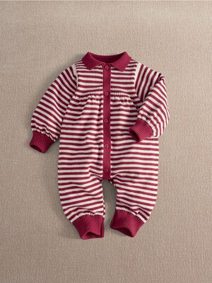 Mamas & Papas Striped Knit Romper
