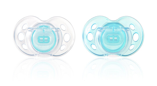 Tommee Tippee Closer to Nature Air Style Soothers 6-18 months (2 Pack) - Light Blue image number 1