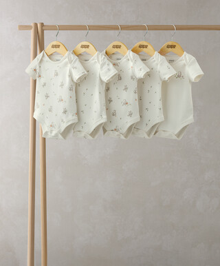 Mamas & Papas 5 Pack Bear Short Sleeve Bodysuits
