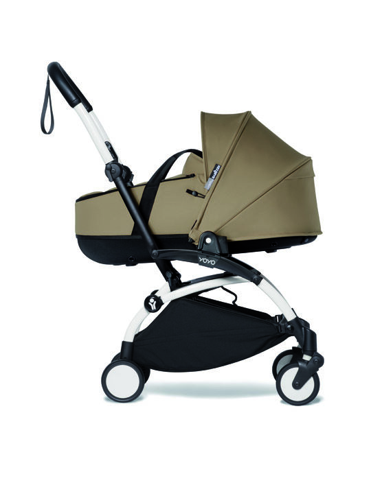 YOYO2 Stroller White Frame with Toffee Bassinet image number 3