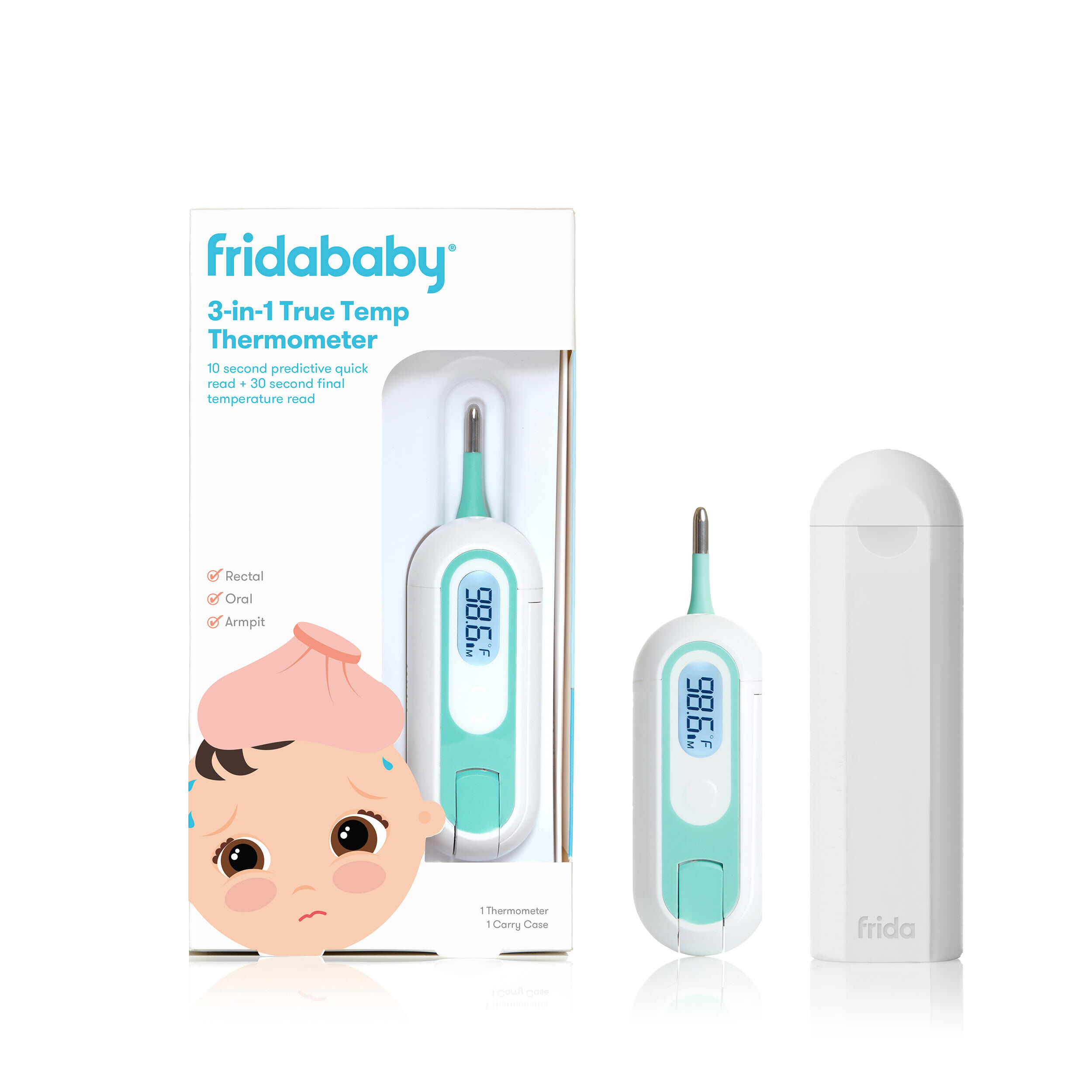 3-in-1 True Temp Thermometer by Frida (CR2032 Battery) image number 1