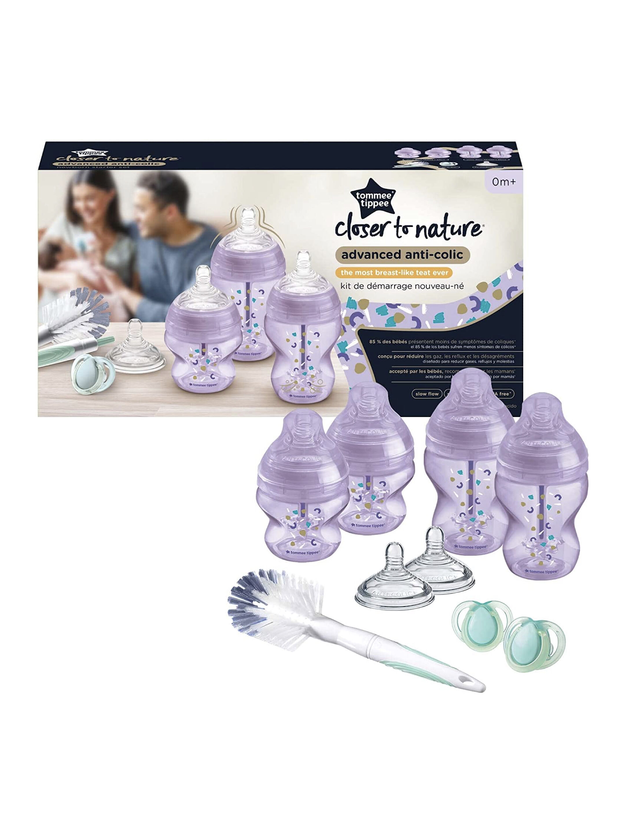 Set Starter Biberon Anti-Colica Tommee Tippee - 4 Biberon Con Tettarelle, Cannuccia Ventilata | Accessori Neonato - Foto 5