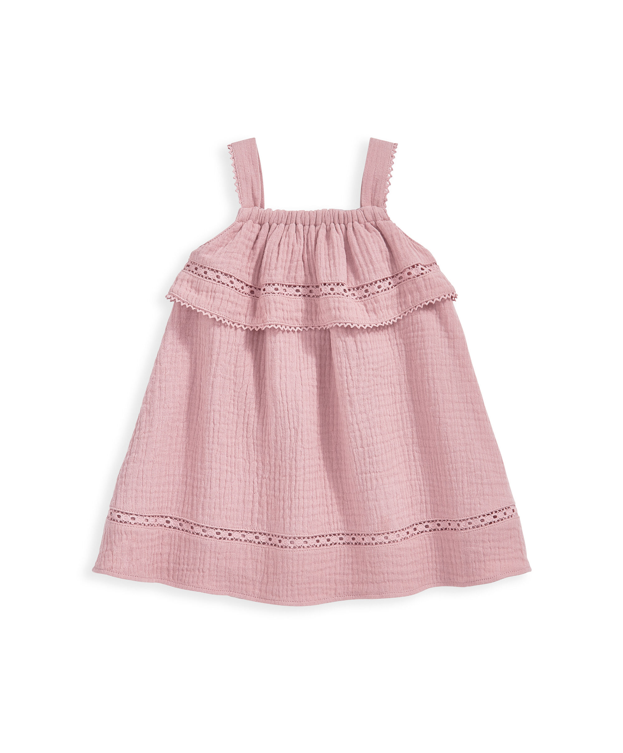 Pink Lace Trim Dress image number 2