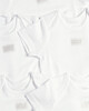 5 Pack of Short Sleeve White Bodysuits image number 2