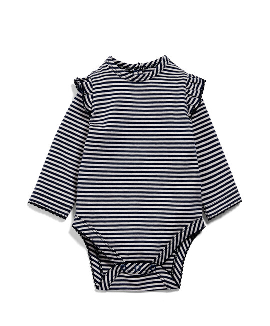 Stripe Bodysuit with Frills image number 1