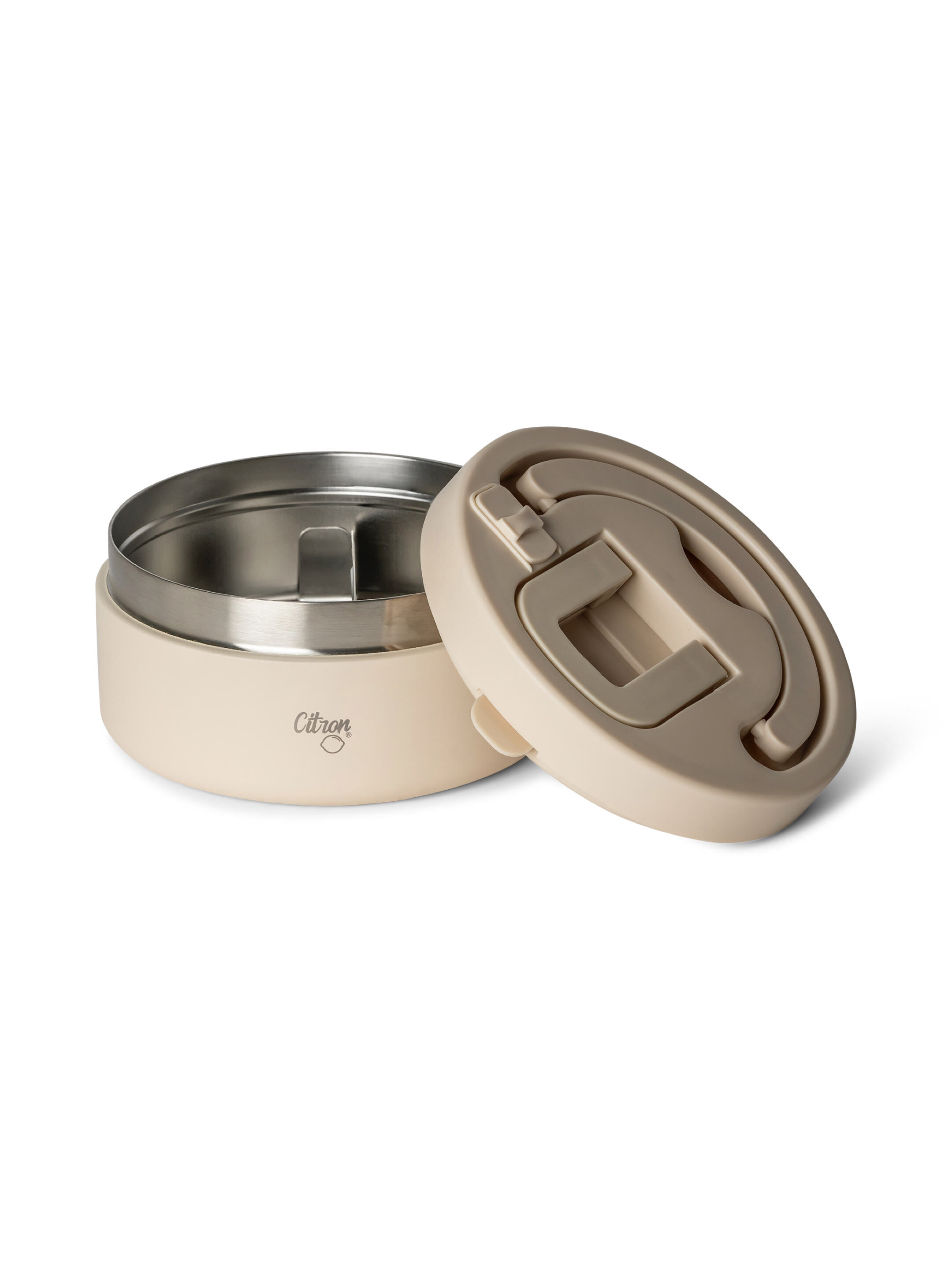 Citron Stainless Steel Food Jar 400ml Beige image number 1