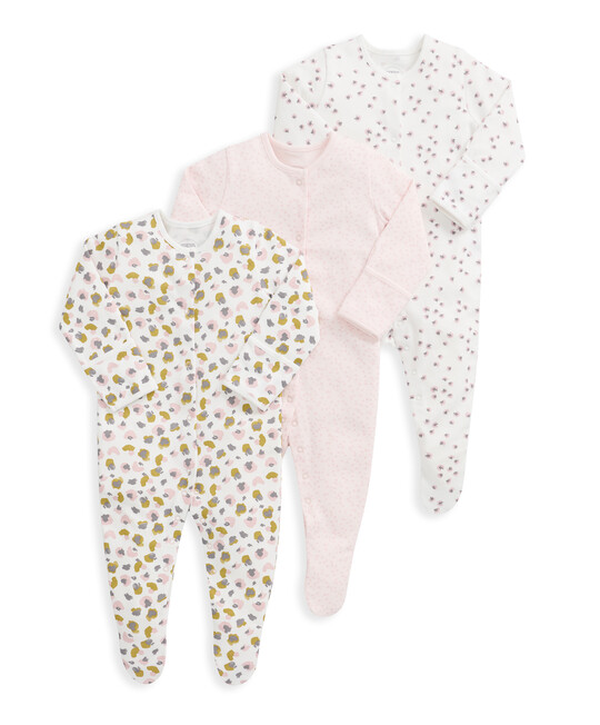 3 pack Subdued Marks Sleepsuits image number 2