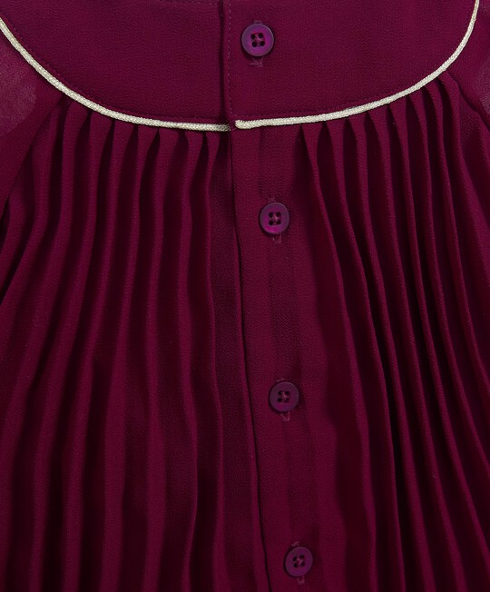 Long Sleeved Pleat Dress image number 3