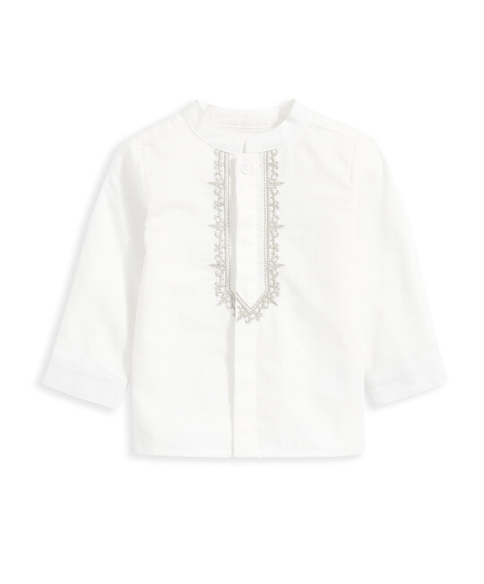 Eid Embroidered Shirt - White image number 2