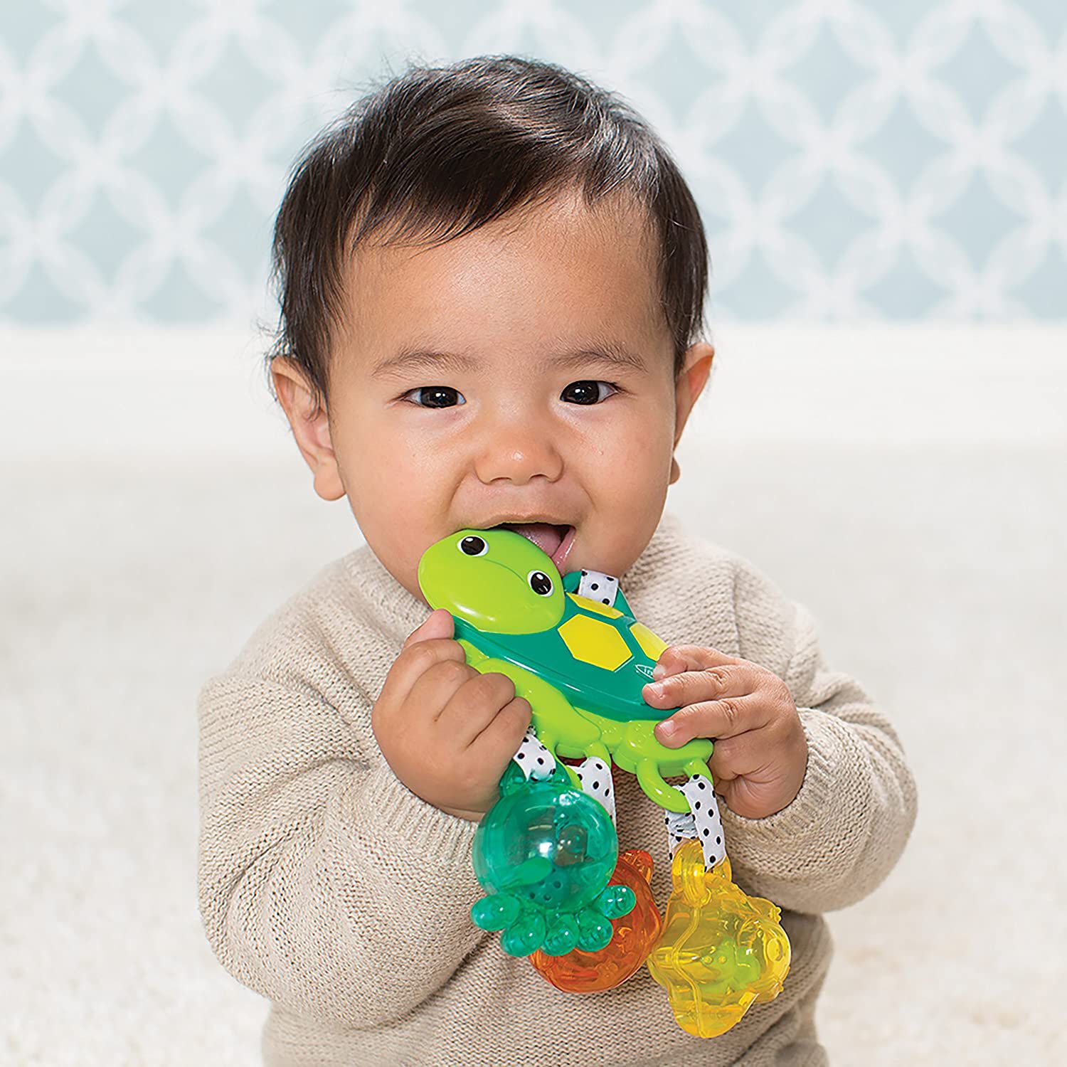 Infantino jingle sea charms turtle (green) image number 3