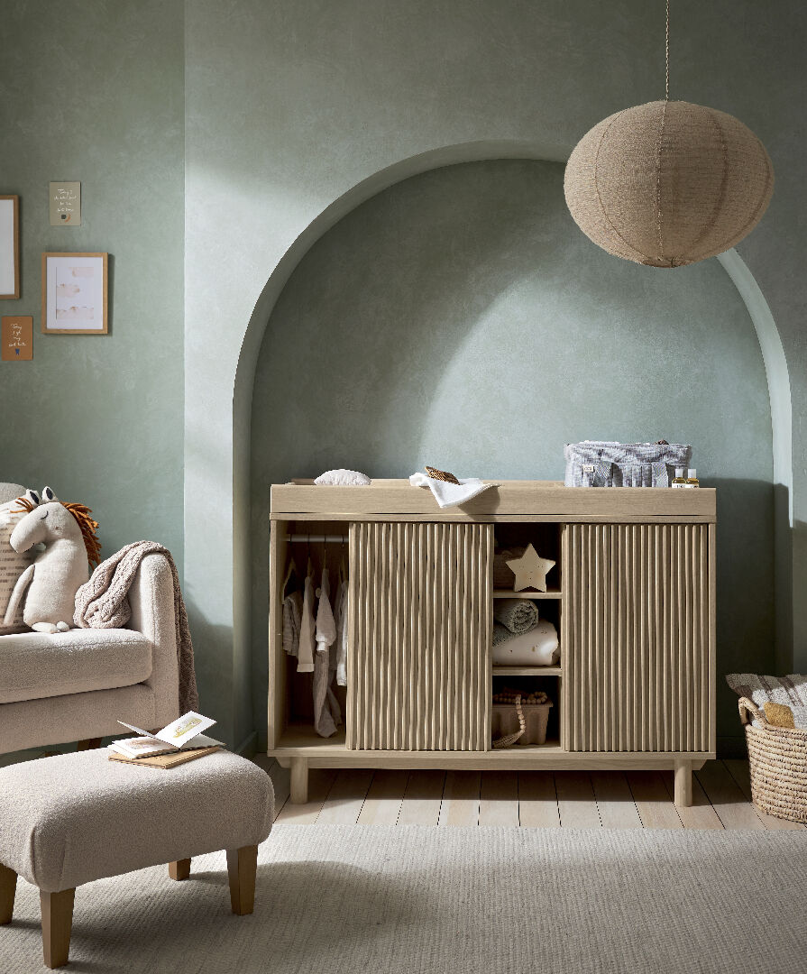 Oska Wide Dresser Changer - Natural/Oak image number 4