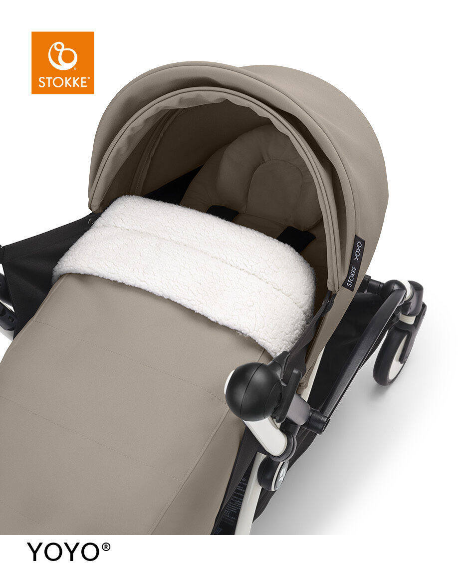 Stokke YOYO3 Black Frame with 0+ Newborn Pack - Taupe & Cup Holder (3 Pieces) image number 2