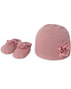 Pink Flower Hat & Bootie Set image number 1