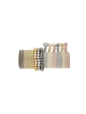 Mimi and Lula Assorted Pony Hair Ties Neutral - Pack of 24