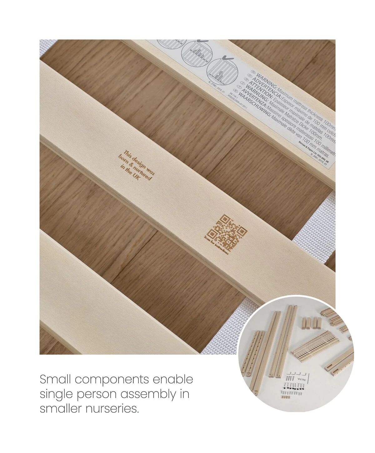 Compact Solo Cotbed - White image number 4