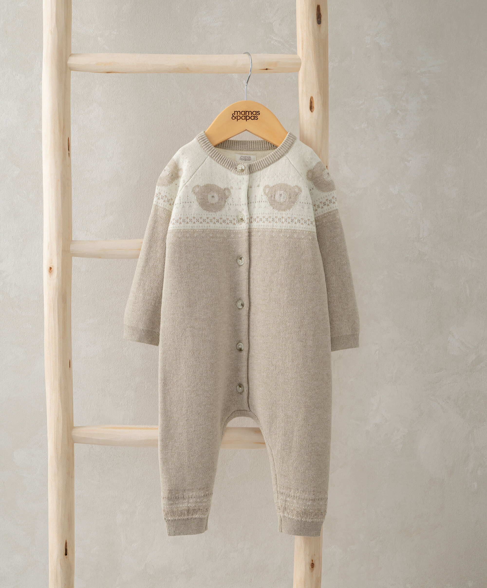 Teddy Bear Knitted Romper image number 1