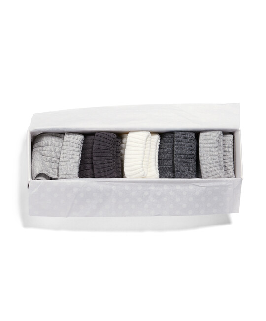 White & Grey Socks (5 Pairs) image number 2