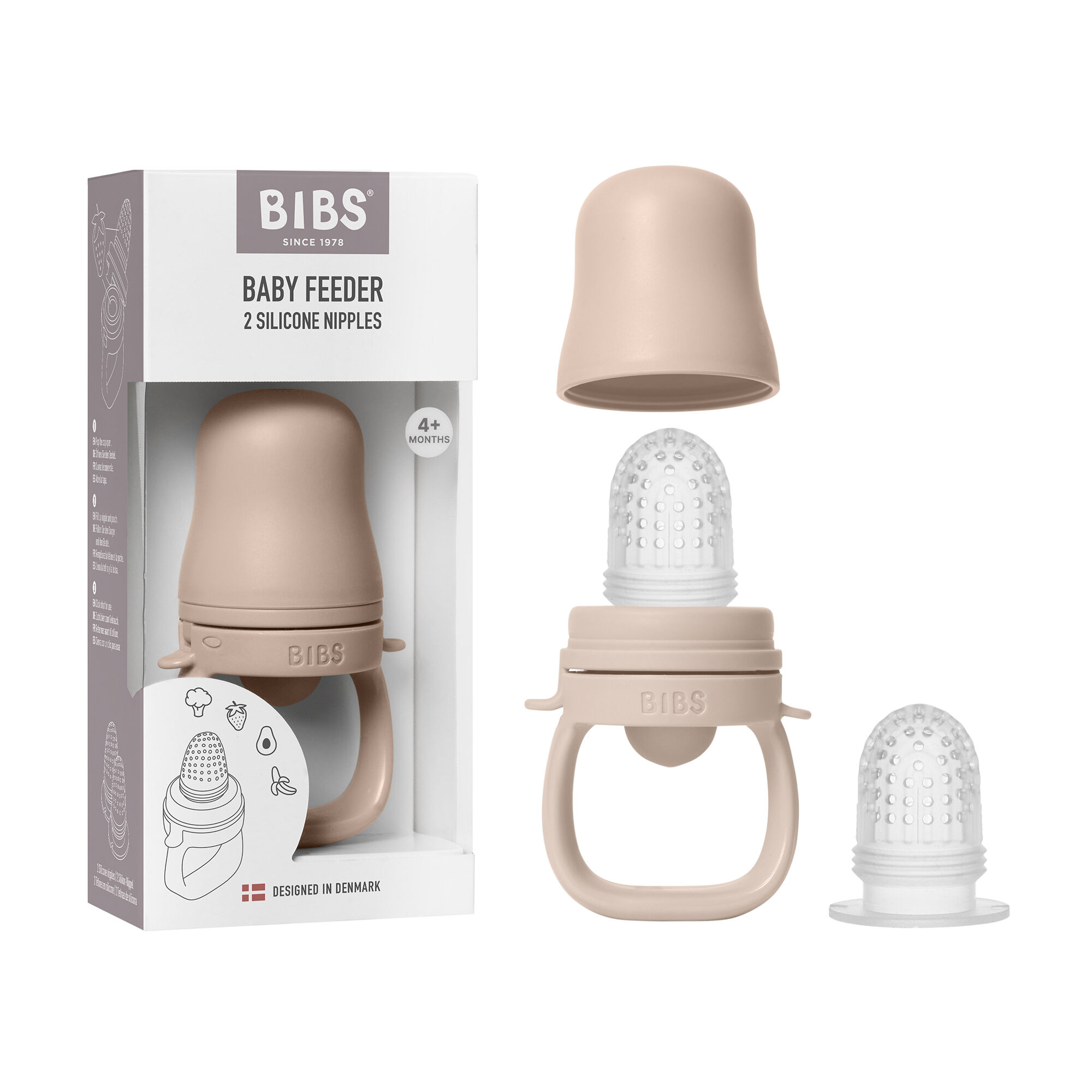 BIBS Baby Feeder with 2 Nipples Blush