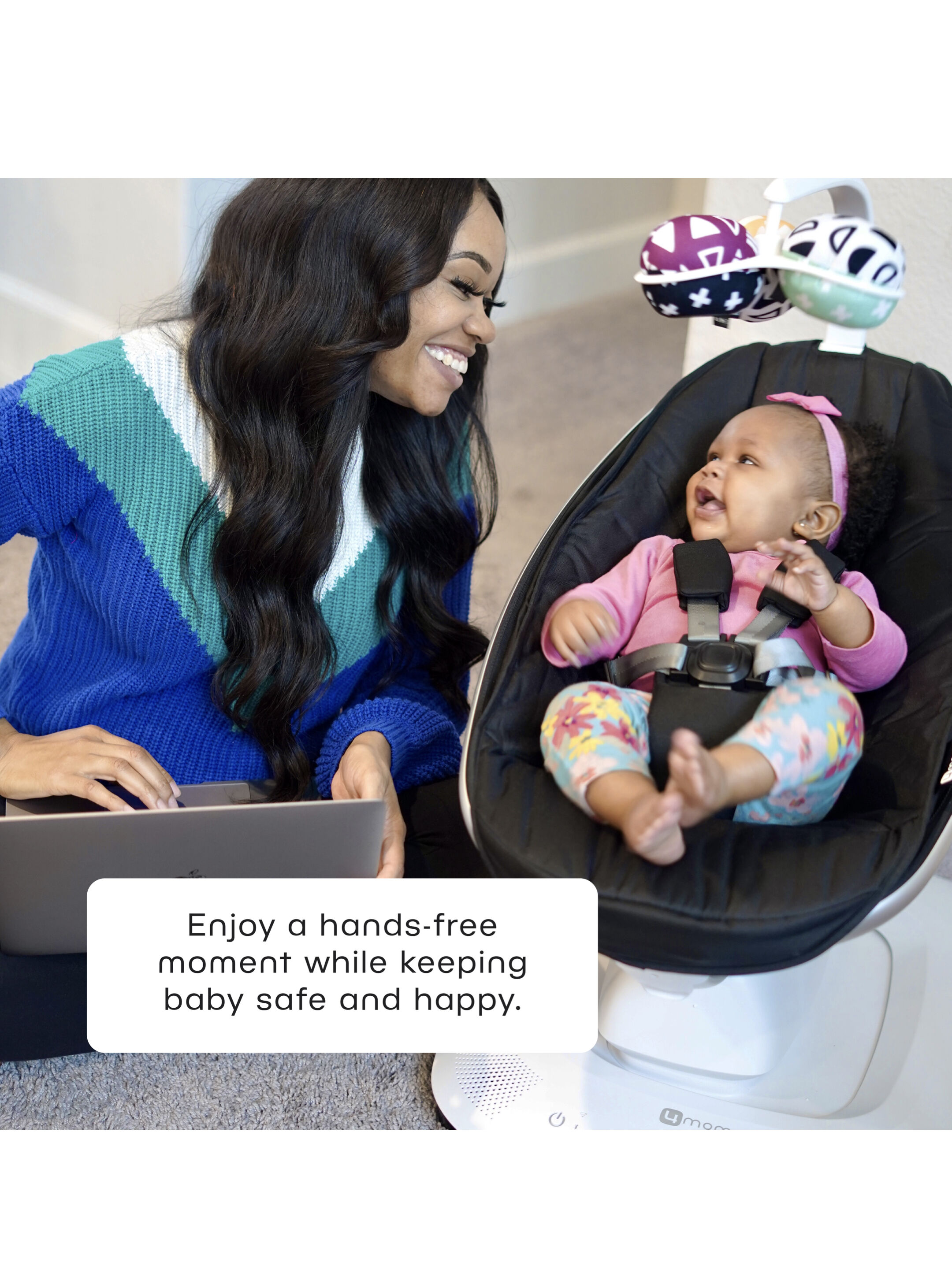 4Moms Mamaroo - Multi-Motion Baby Swing - Black image number 4