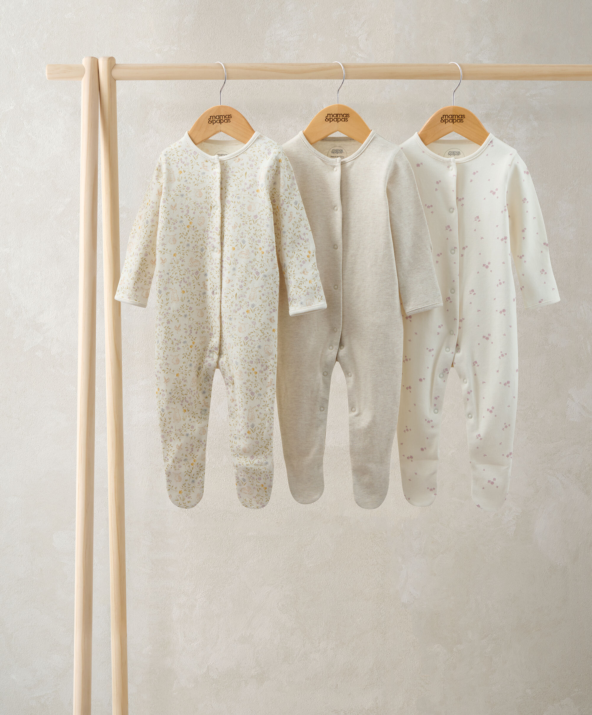Bunny Sleepsuits (Pack of 3) image number 1