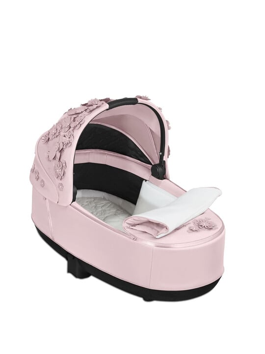 Cybex PRIAM Simply Flowers Pink Lux Carry Cot with Matt Black Frame image number 3