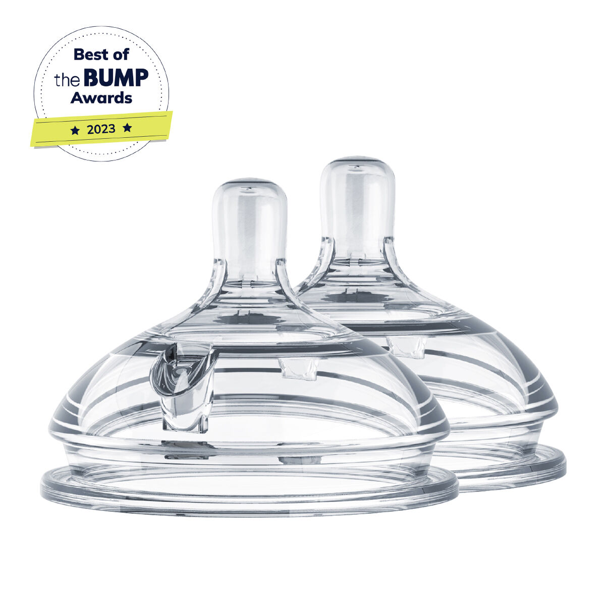 Comotomo Natural Teat Silicone Nipples (Slow Flow) Transparent 2 Pcs image number 1