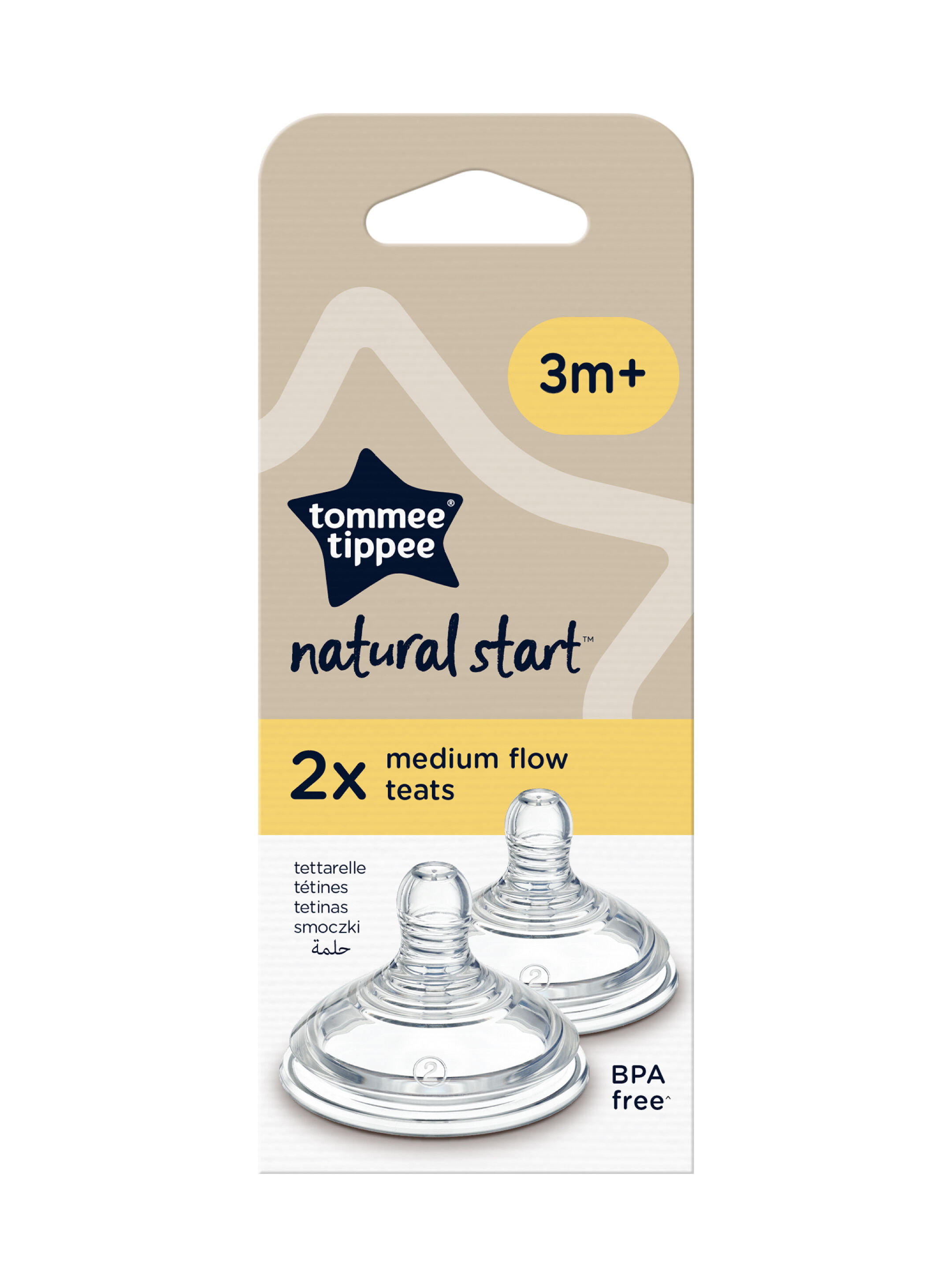 Tommee Tippee Natural Start Medium Flow Teat (Pack of 2)
