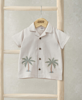 Palm Tree Linen Shirt
