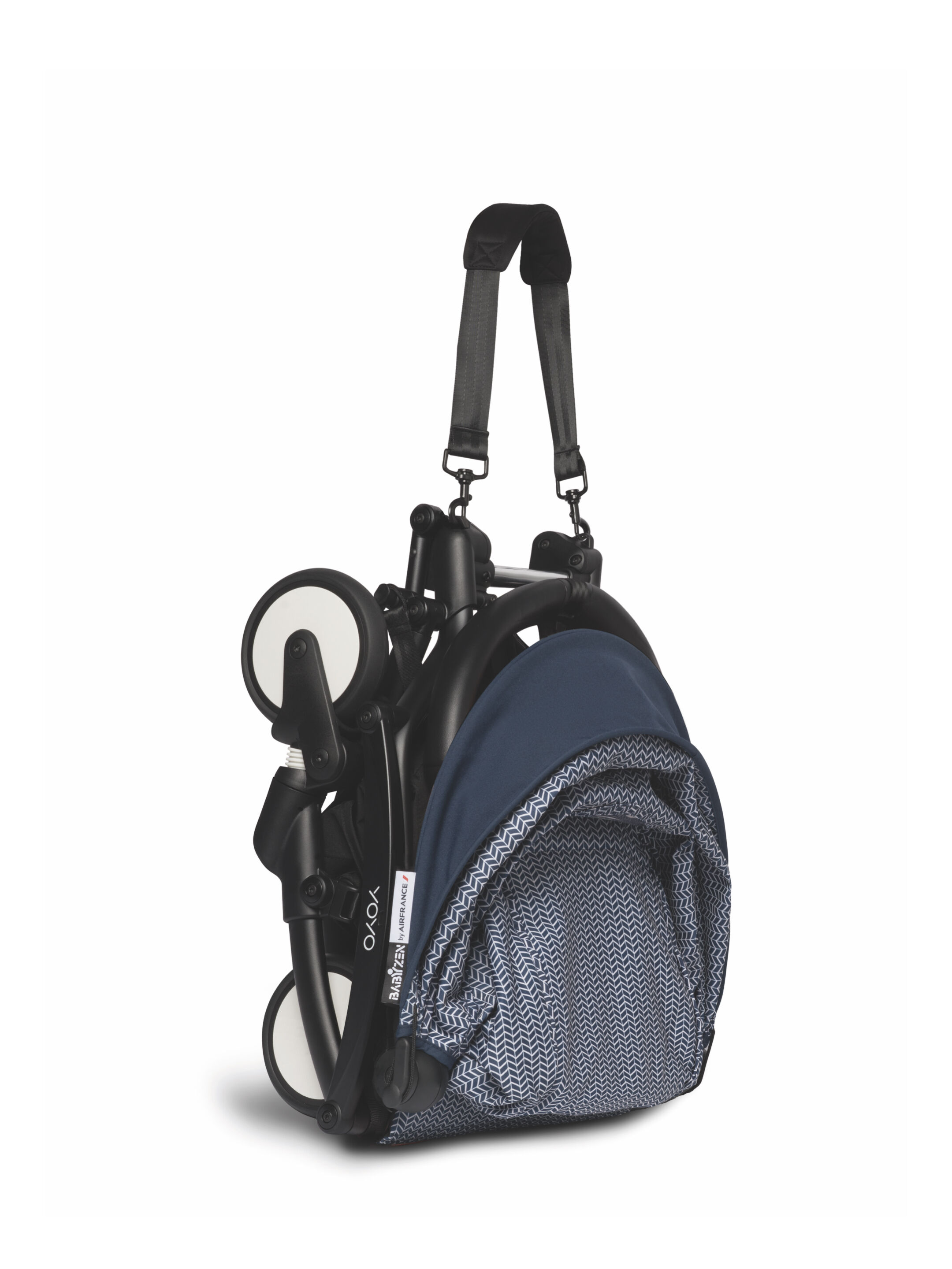 YOYO2 Stroller Black Frame with Air France Blue 6+ Color Pack image number 3