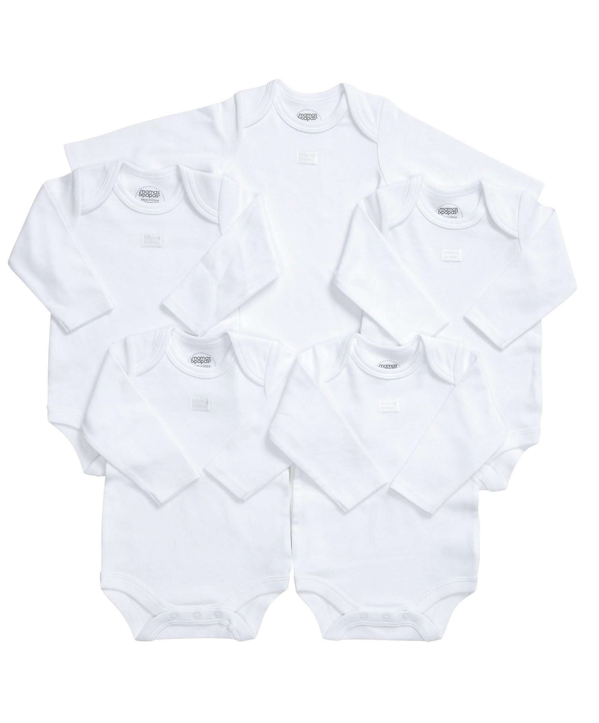 Cotton Long Sleeve Bodysuits 5 Pack image number 5